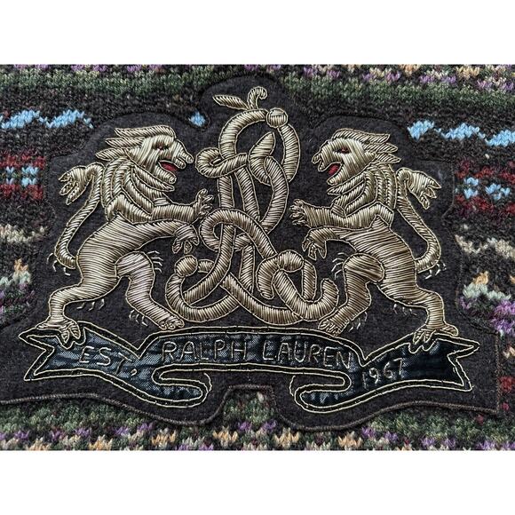 Ralph Lauren Purple Label Fair-isle Knit Embroidered Sweater M IT NWT $2490 - Picture 9 of 12